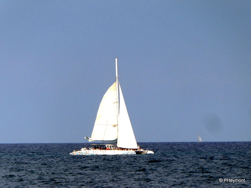 Under sail on blue water