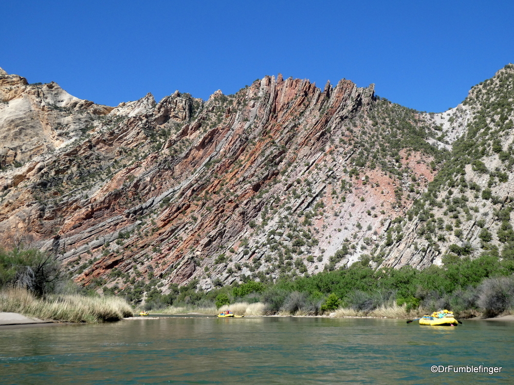 Unusual geologic strata, Green River, Utah