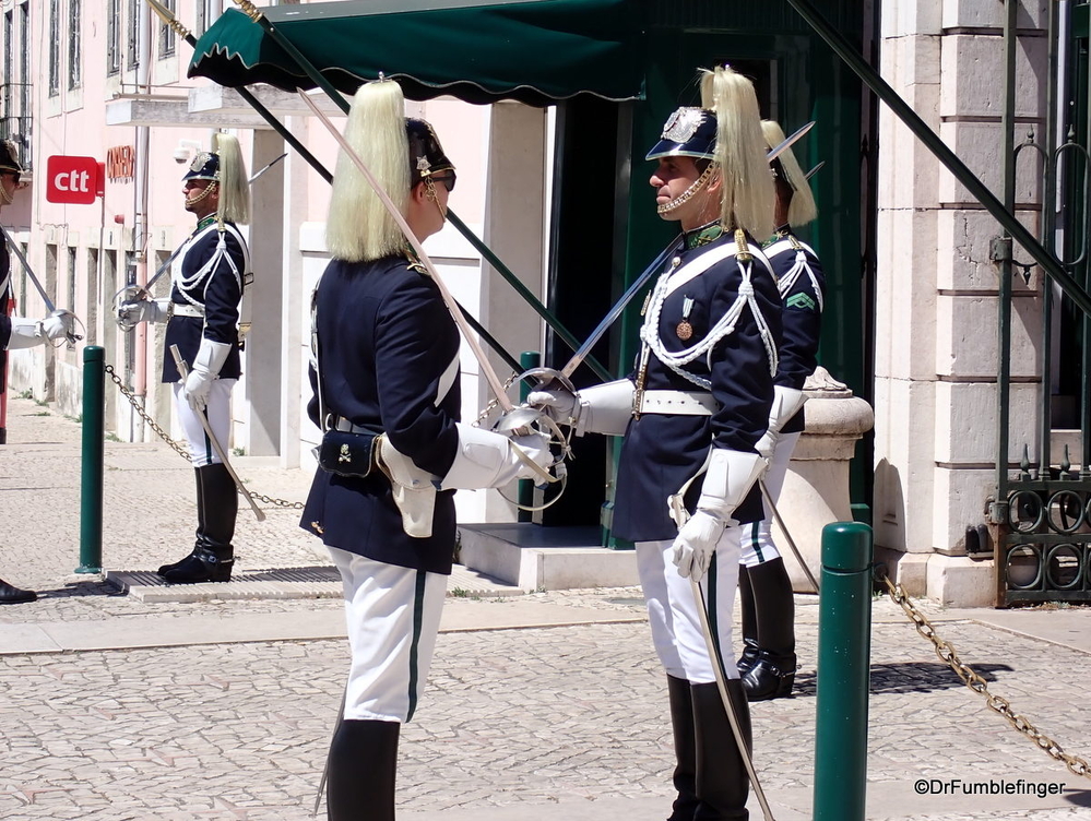 Changing of the guard at the Presidential Palace, Belem