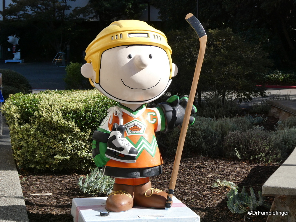 Statue outside of the Charles M. Schulz - Highland Arena, Santa Rosa, California
