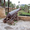 Old cannon at Sqala Bastion, the oldest monument in Casablanca
