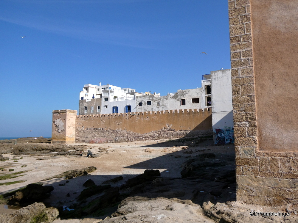 A portion of the ocean-side ramparts in Essaouira