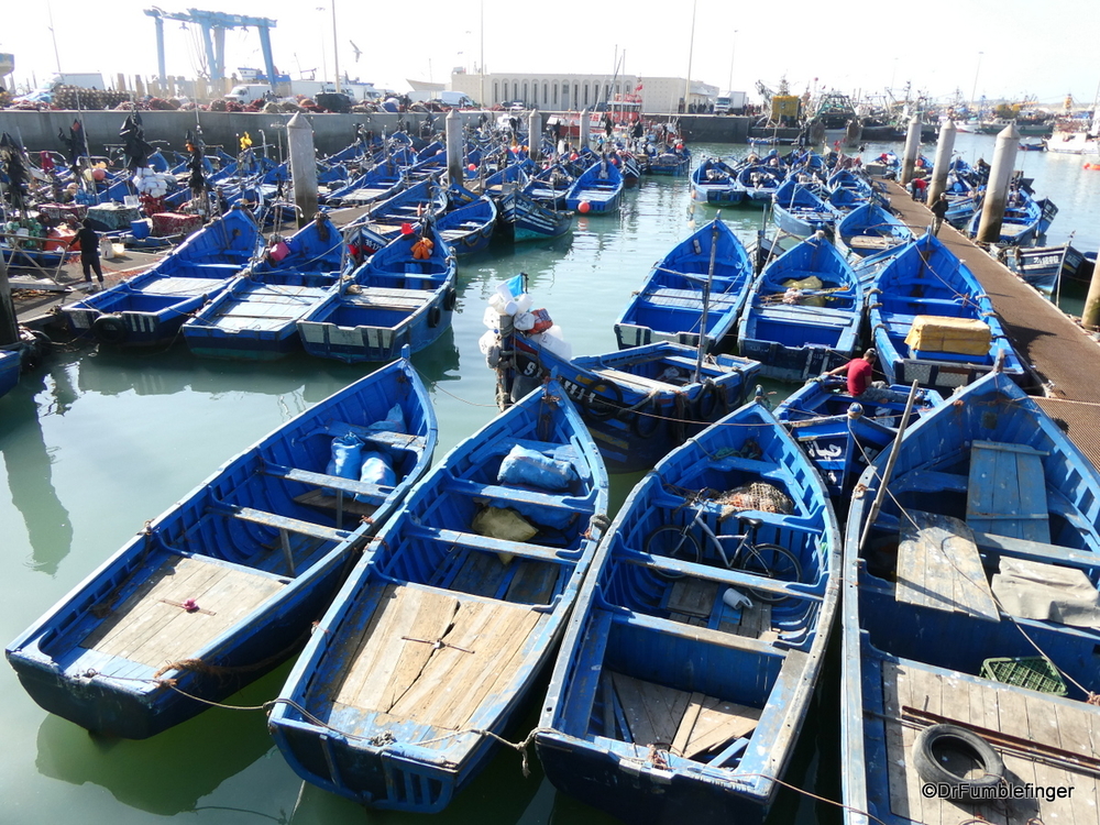 A small portion of Essaouira's massive commercial fishing fleet